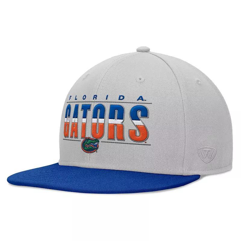 Mens Top of the World Gray Florida Gators Hudson Snapback Hat Product Image