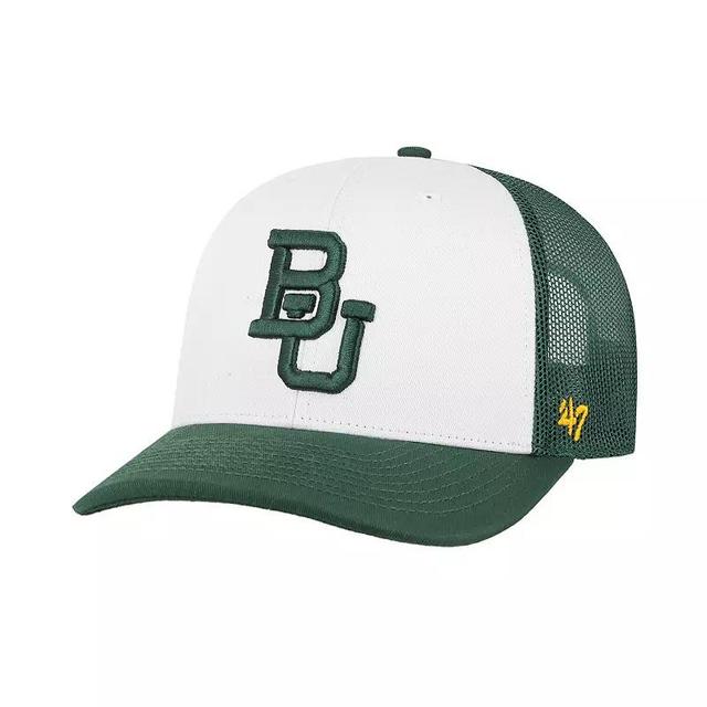 Mens 47 White/Green Baylor Bears Freshman Trucker Adjustable Hat Product Image