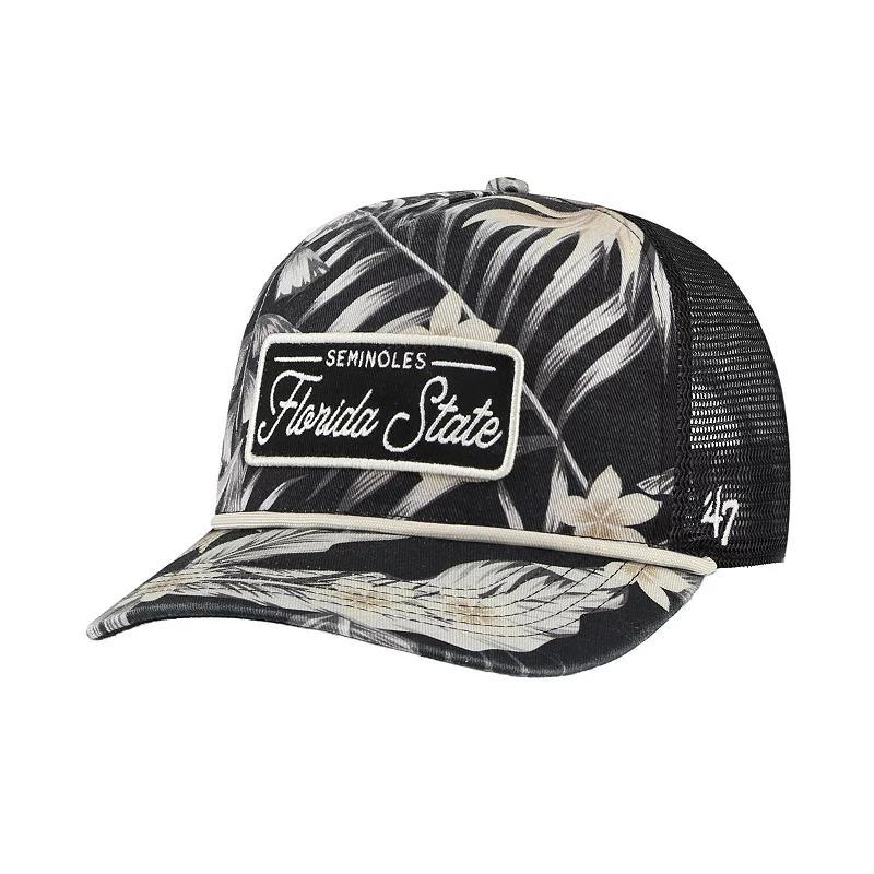 47 Brand Mens Black Florida State Seminoles Tropicalia Hitch Adjustable Hat Product Image