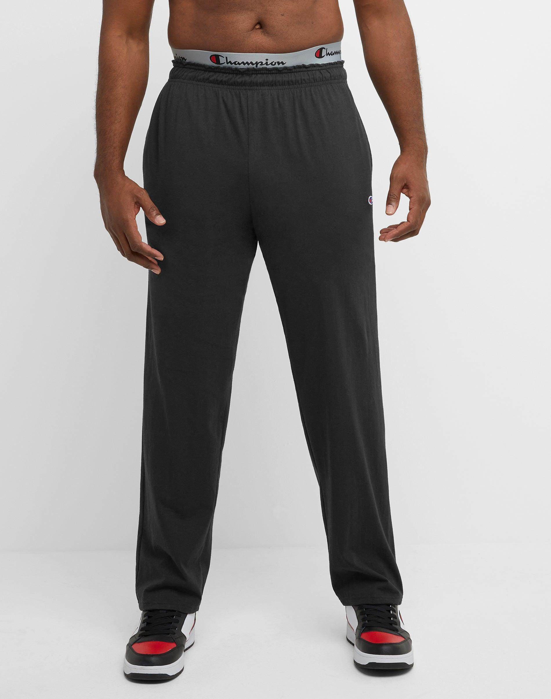 Mens Champion Lightweight Open-Hem Lounge Pants, C Logo (Big & Tall) Navy 2XB Product Image