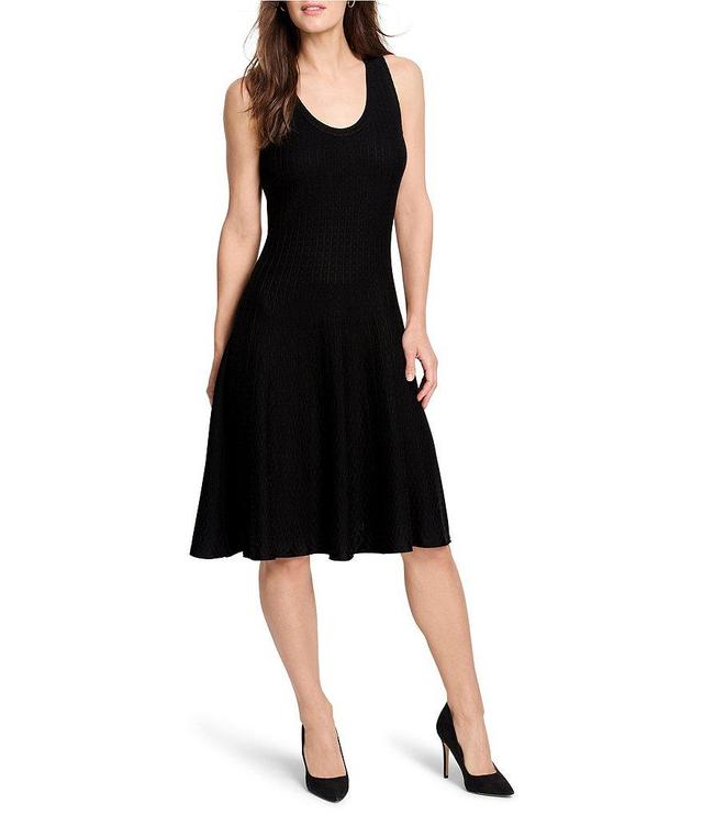 NIC + ZOE Twirl Knit Scoop Neck Sleeveless A-Line Dress Product Image