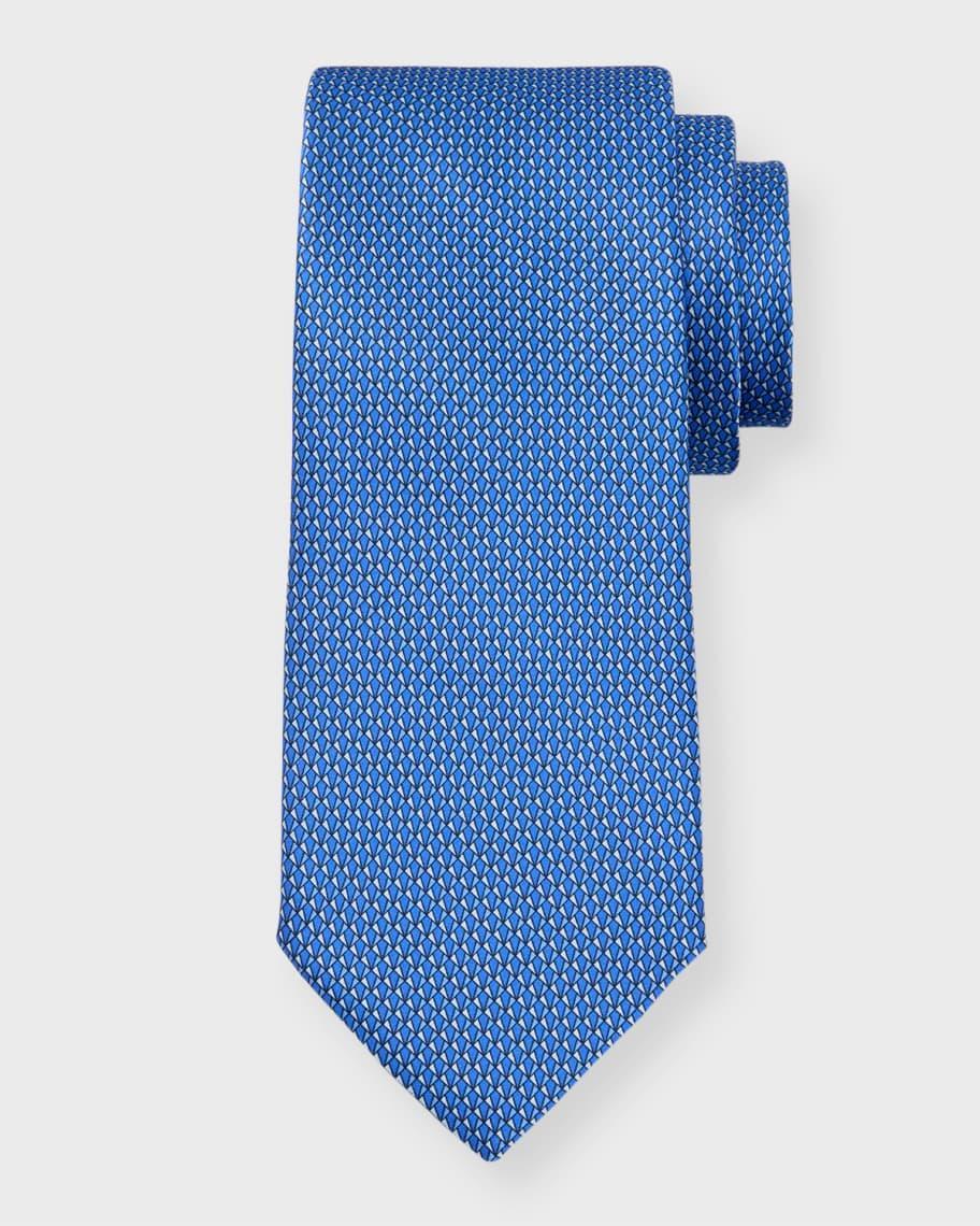 Men's Micro-Geometric Silk Jacquard Tie Product Image