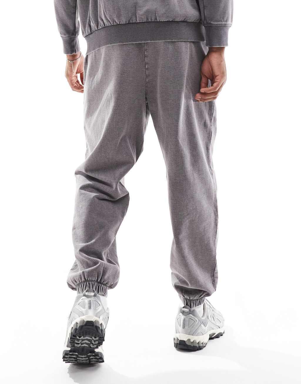 ASOS DESIGN oversized sweatpants in washed gray Product Image