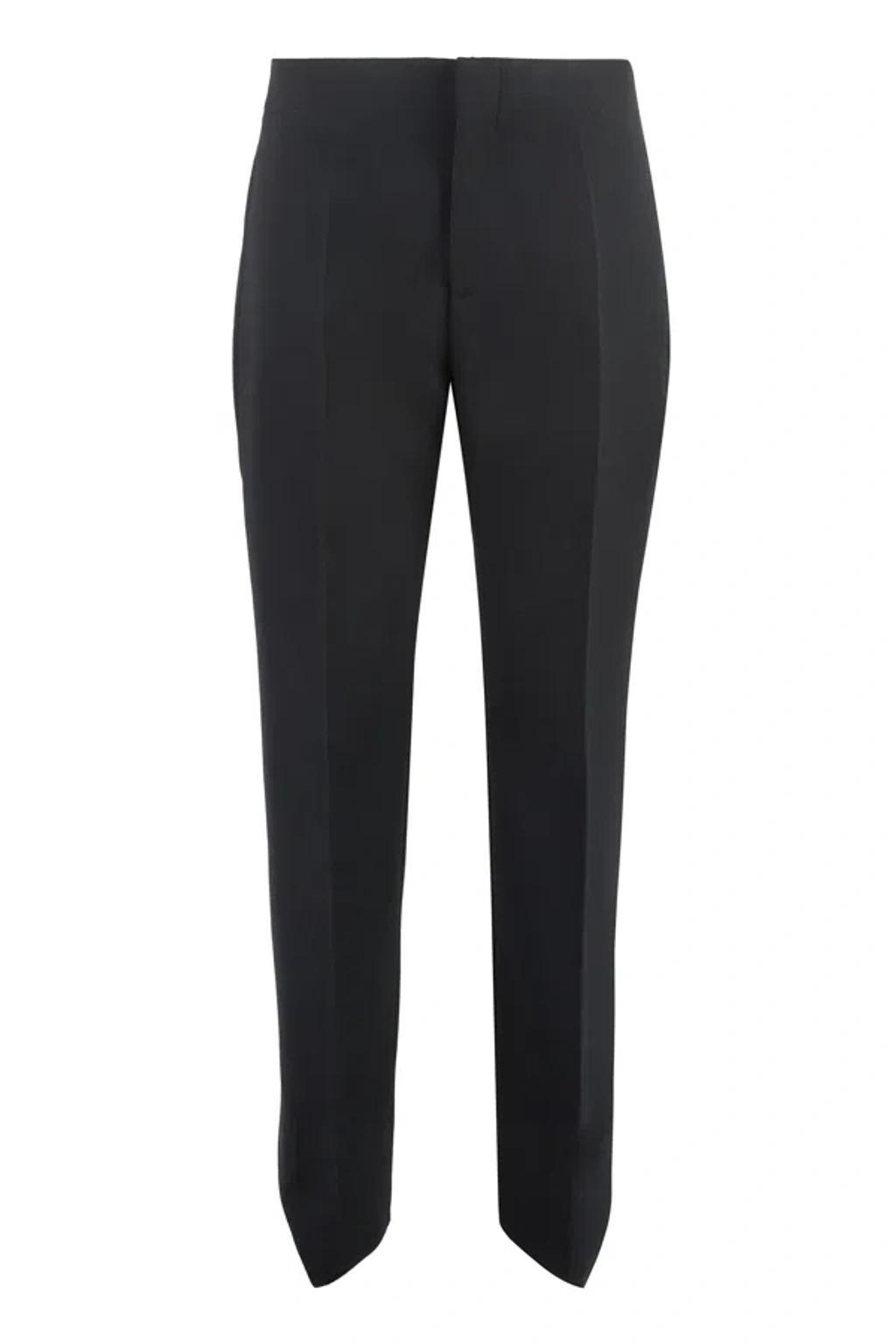 Pleated Front Tailored Trousers In Black Product Image