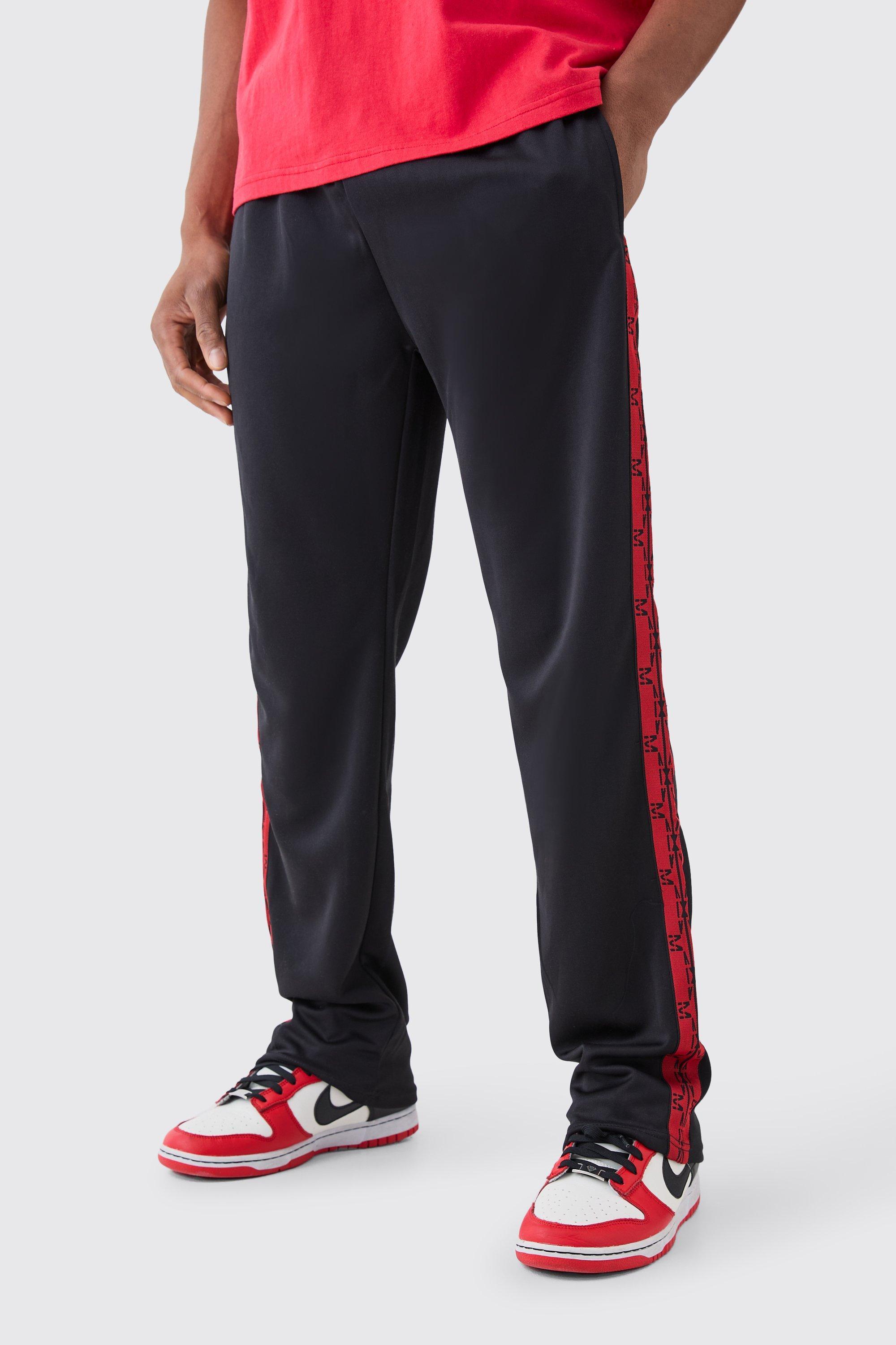 Tape Side Tricot Joggers | boohooMAN USA Product Image