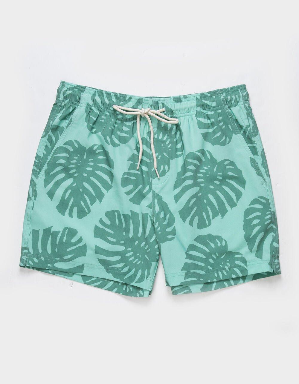 RSQ Mens Tropical Leaf 5'' Swim Shorts Product Image