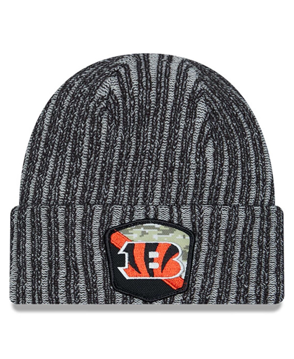 Mens New Era Black Cincinnati Bengals 2023 Salute To Service Cuffed Knit Hat Product Image