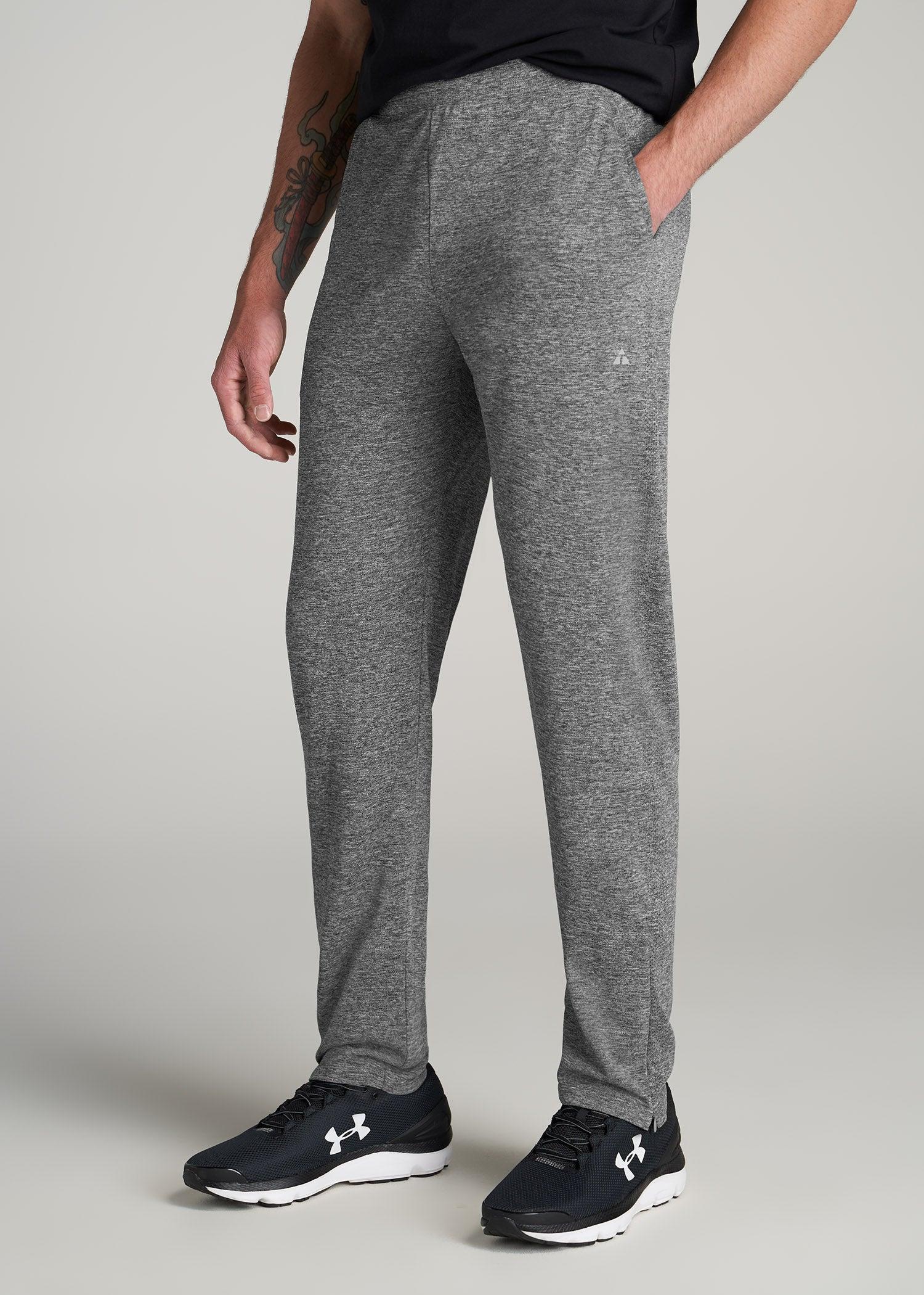 A.T. Performance Zip Bottom Pants for Tall Men in Grey Mix Product Image