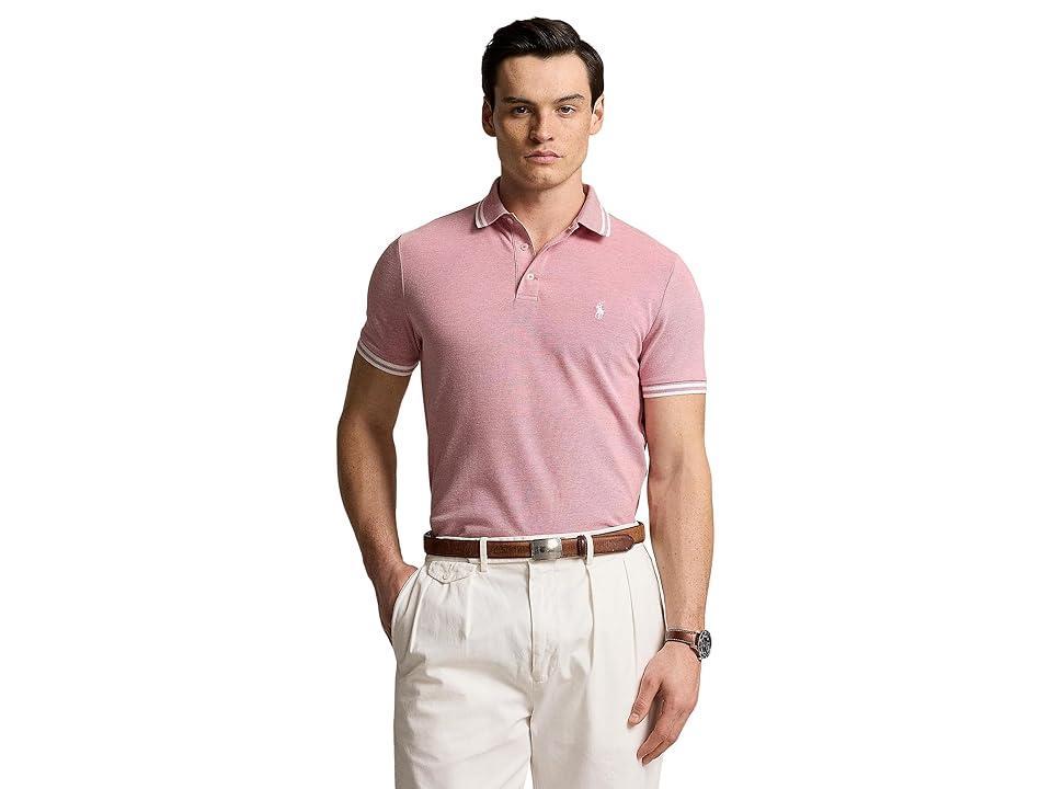 Polo Ralph Lauren Classic Fit Stretch Mesh Polo Shirt (Adirondack Berry/White) Men's Short Sleeve Knit Product Image