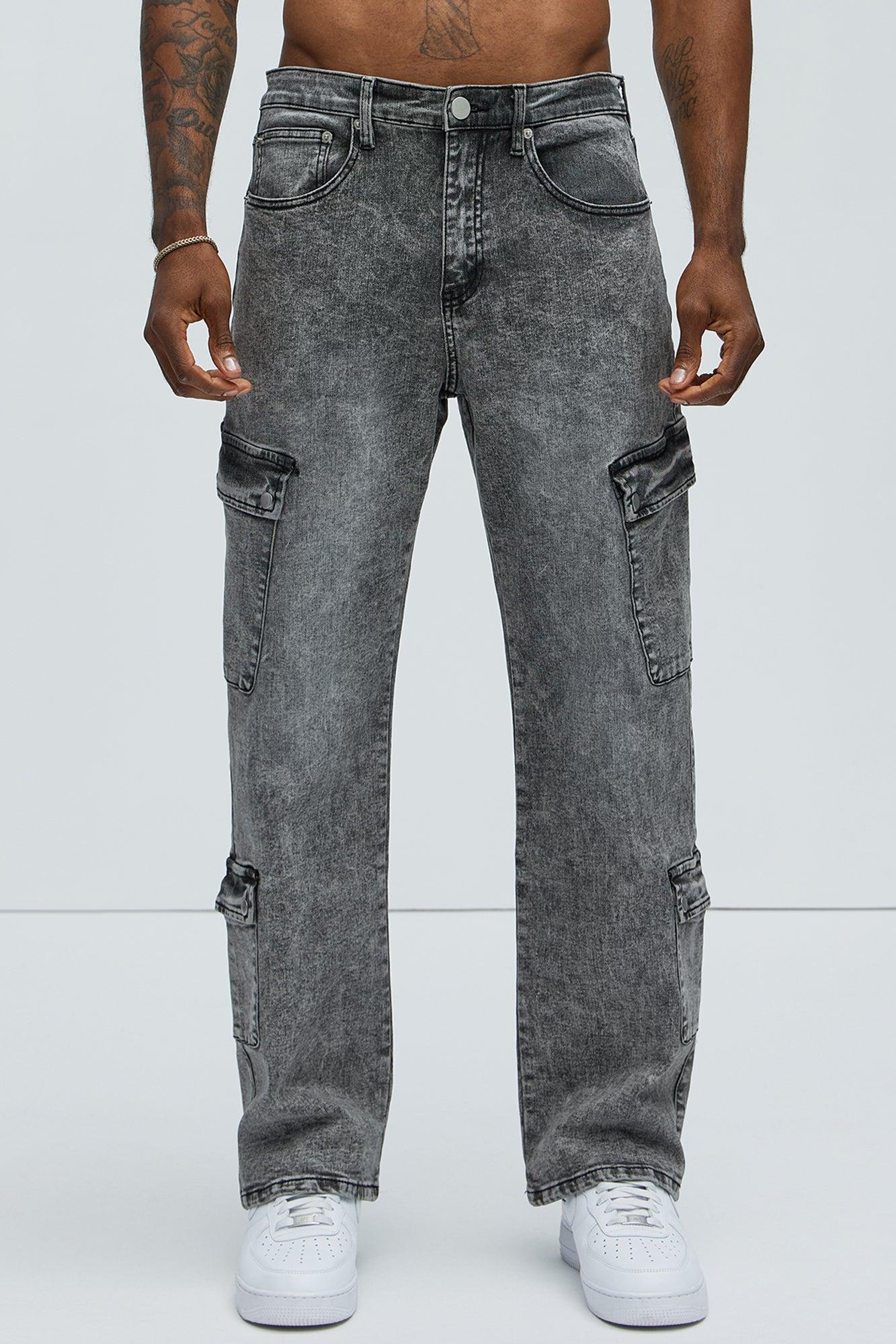 Kesler Straight Cargo Jeans - Grey Product Image