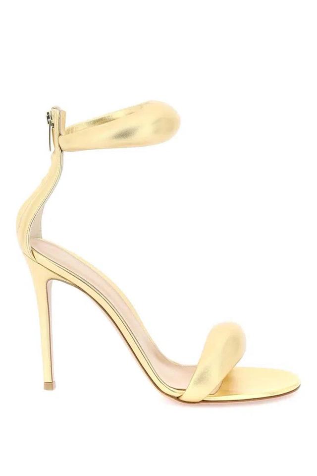 Laminated Leather Bijoux Sandals In Gold Product Image