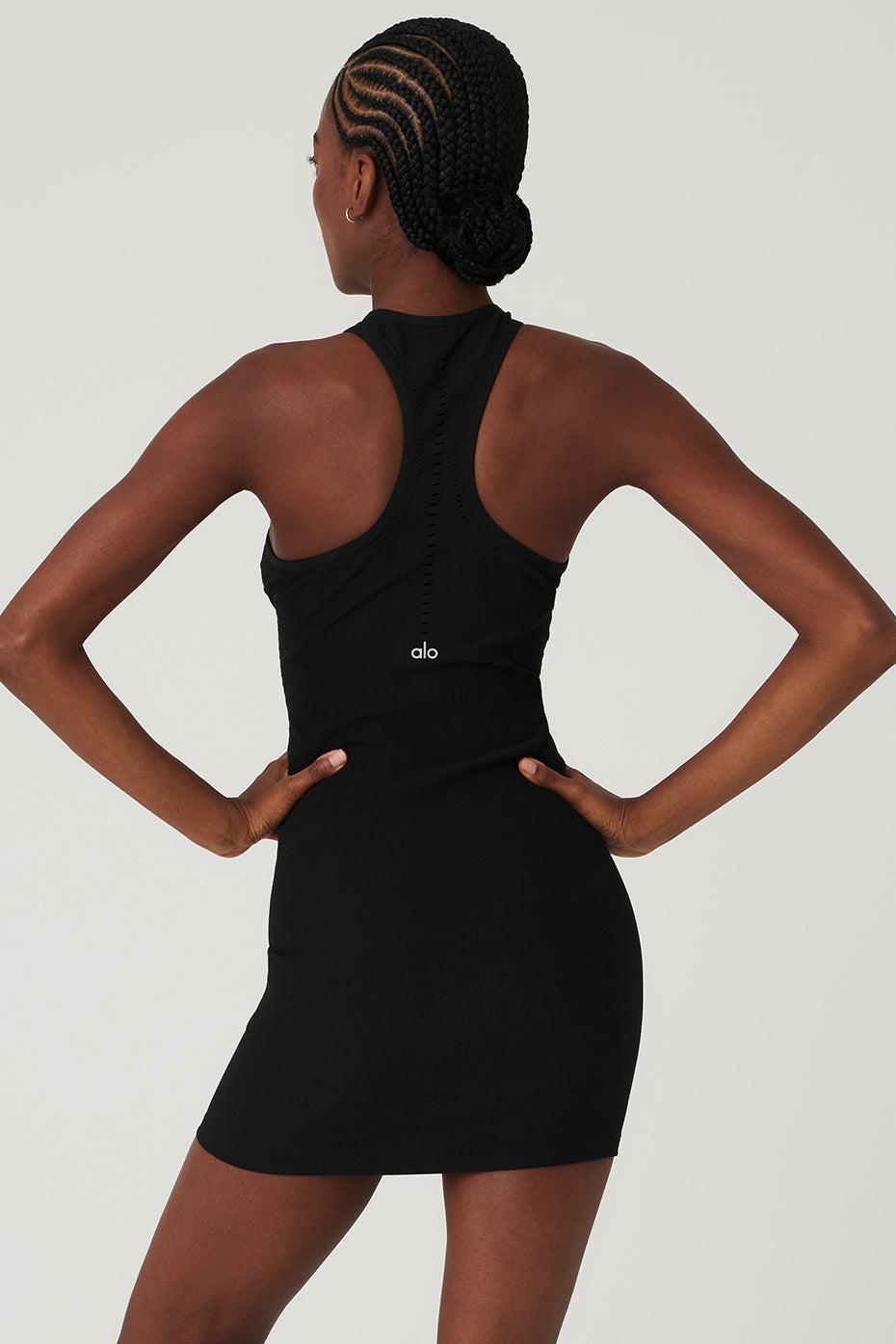 Seamless Open Air Racerback Dress - Black Product Image