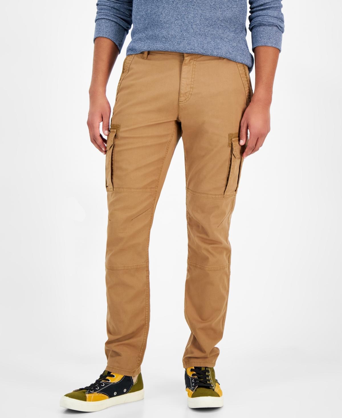 Sun + Stone Mens Garment-dyed Straight-Fit Morrison Tapered Cargo Pants, Created for Macys Product Image