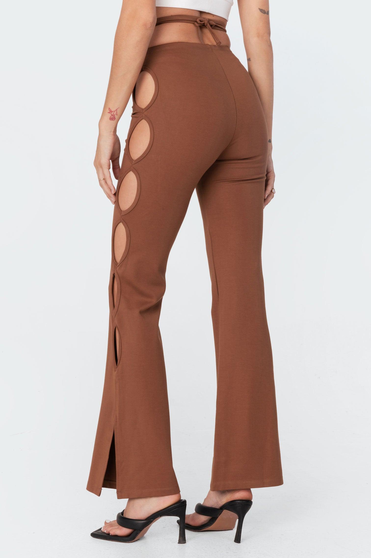 Adina Cut-Out Flared Pants Product Image