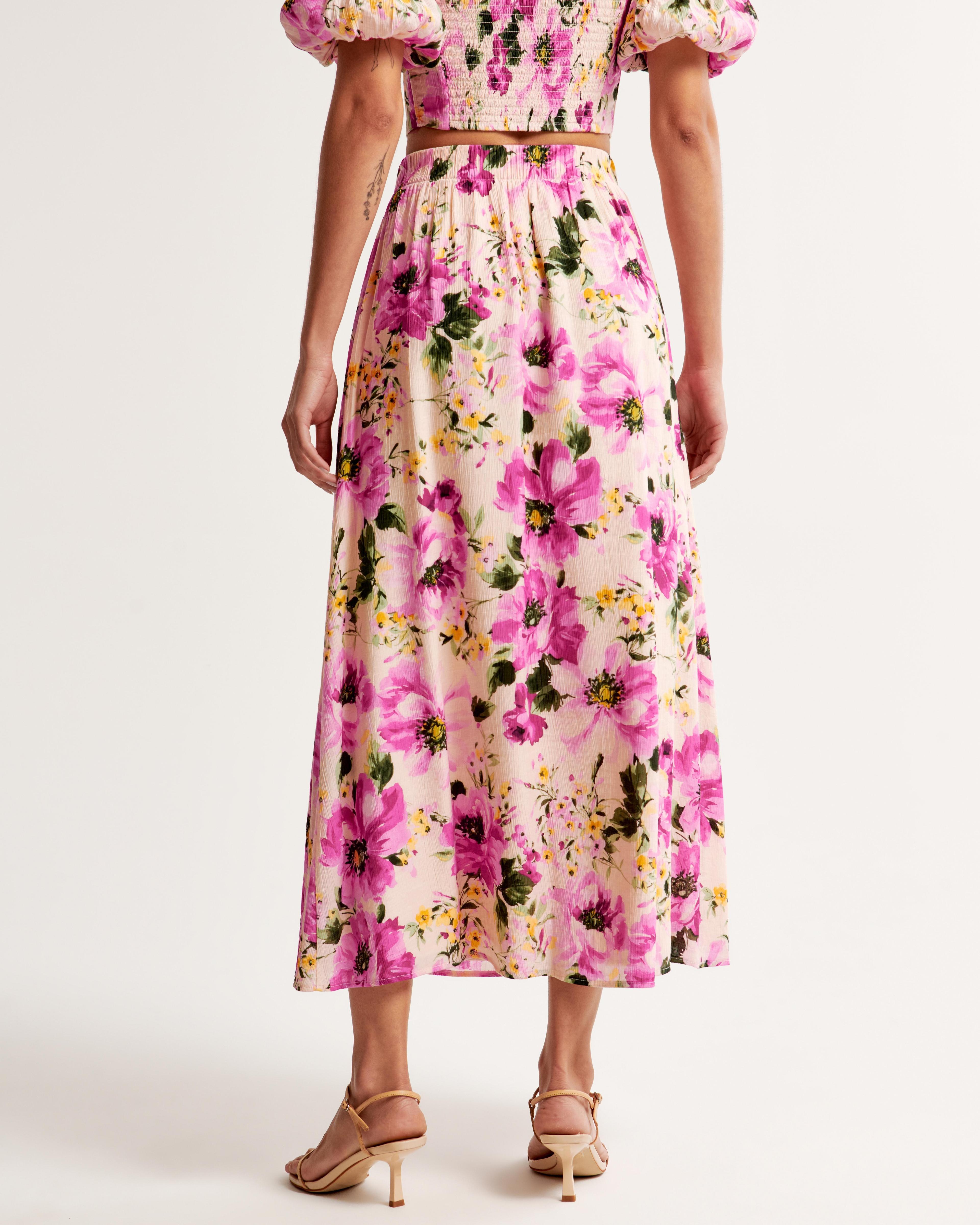 Crinkle Flowy Maxi Skirt Product Image