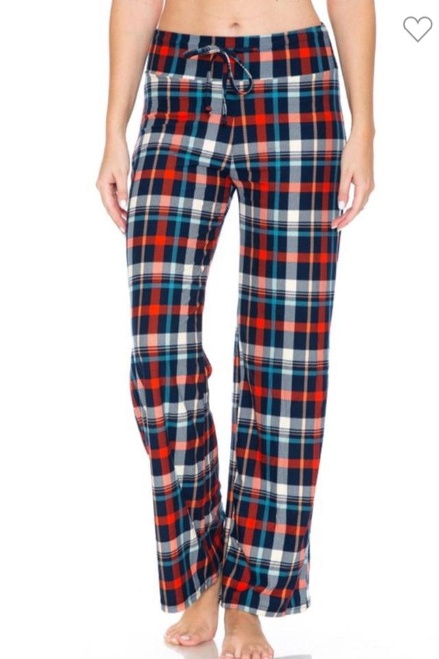 Multicolor Plaid Wide Leg Pant Female Product Image