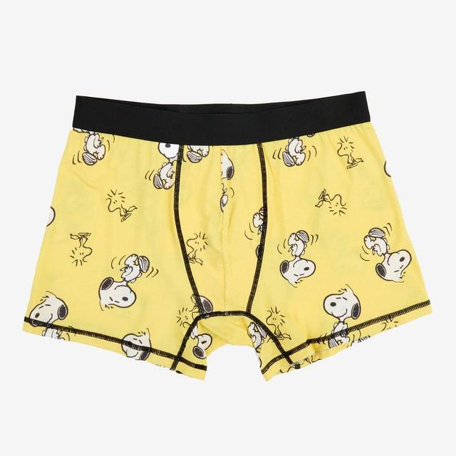 Mens Peanuts Boxer Briefs - Yellow Product Image