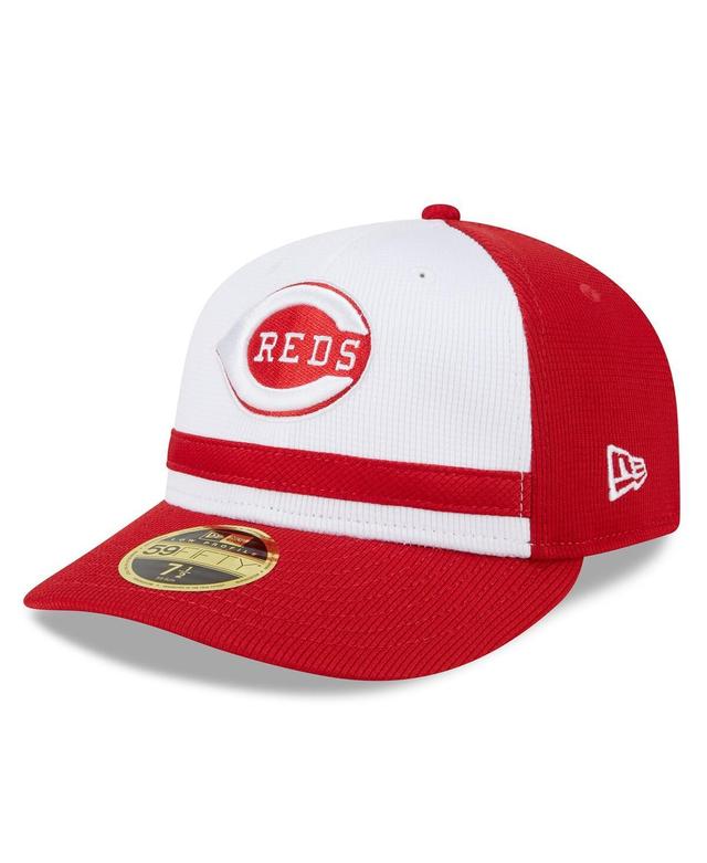 Mens New Era White Cincinnati Reds 2024 Batting Practice Low Profile 59FIFTY Fitted Hat Product Image