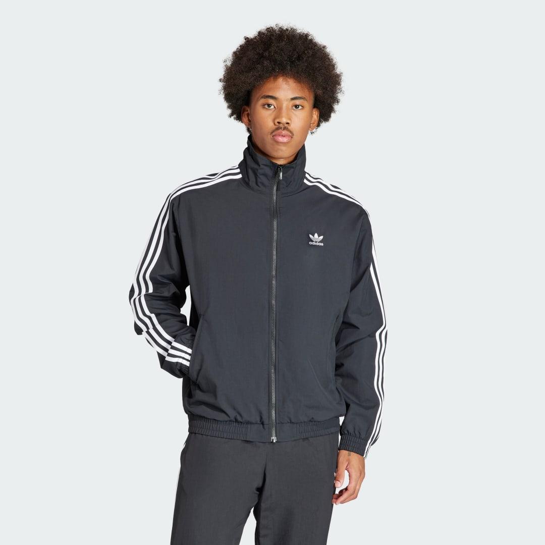 adidas Adicolor Woven Firebird Track Top Black XL Mens Product Image