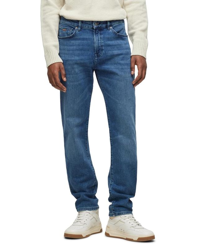 Mens Regular-Fit Jeans in Comfort-Stretch Denim Product Image