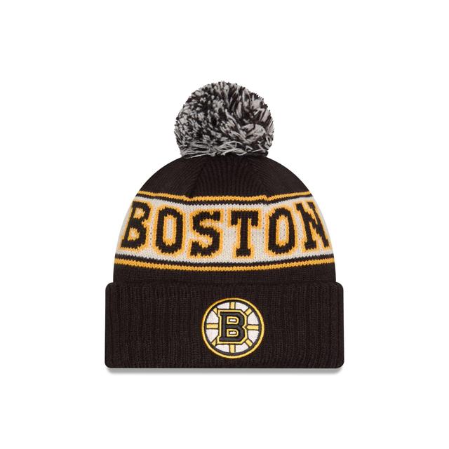 Boston Bruins Retro Pom Knit Hat Male Product Image