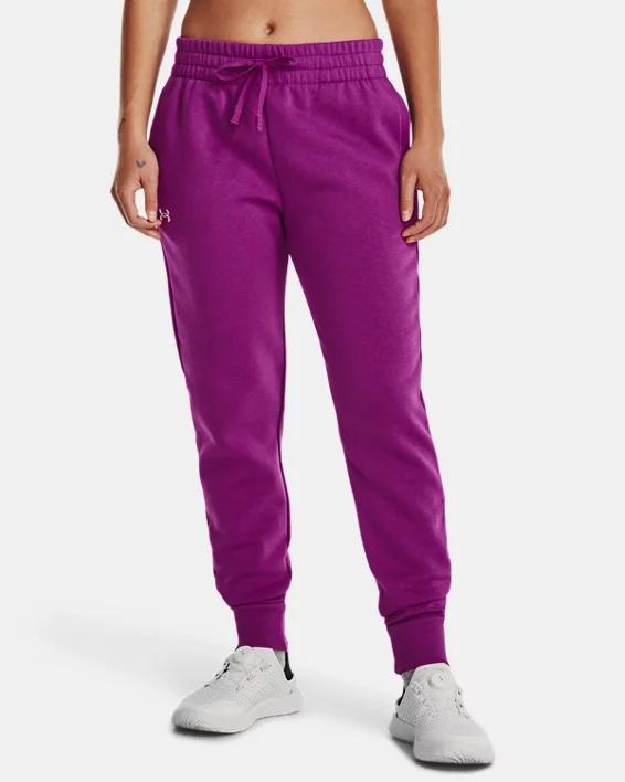 Womens Under Armour Rival Fleece Joggers Red Product Image