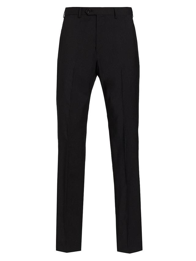 Emporio Armani G-Line Flat Front Wool Pants Product Image