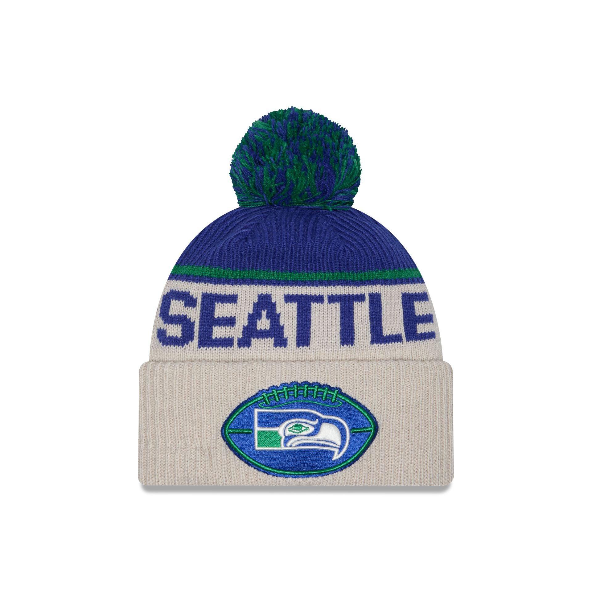 Seattle Seahawks 2024 Cold Weather Historic Pom Knit Hat Male Product Image