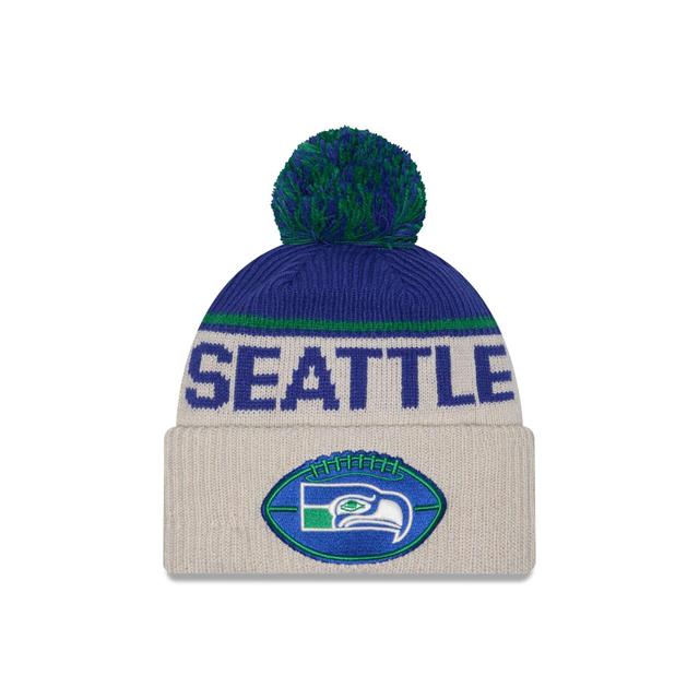 Seattle Seahawks 2024 Cold Weather Historic Pom Knit Hat Male Product Image