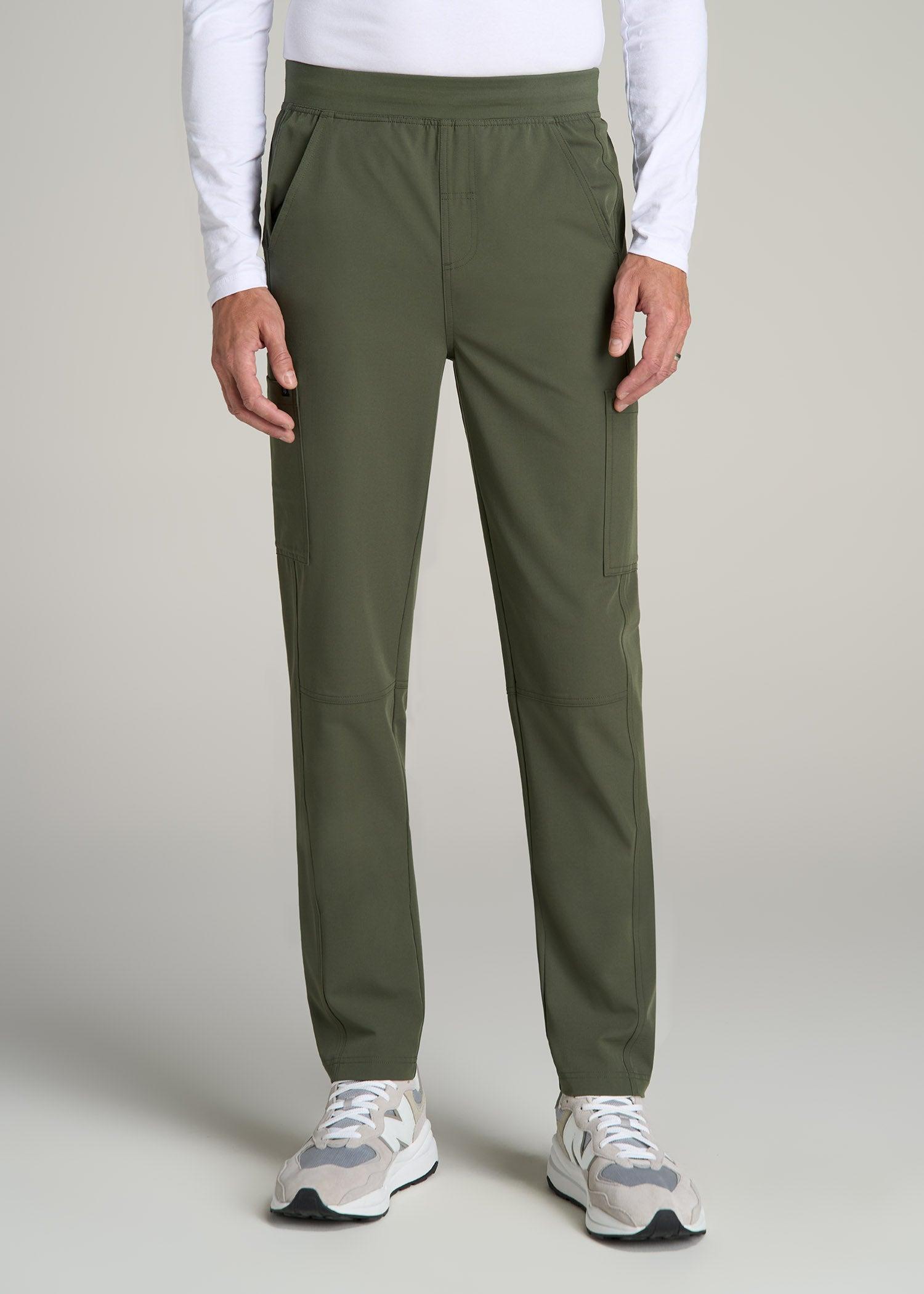 Cargo Scrub Pants for Tall Men in Clover Green product image