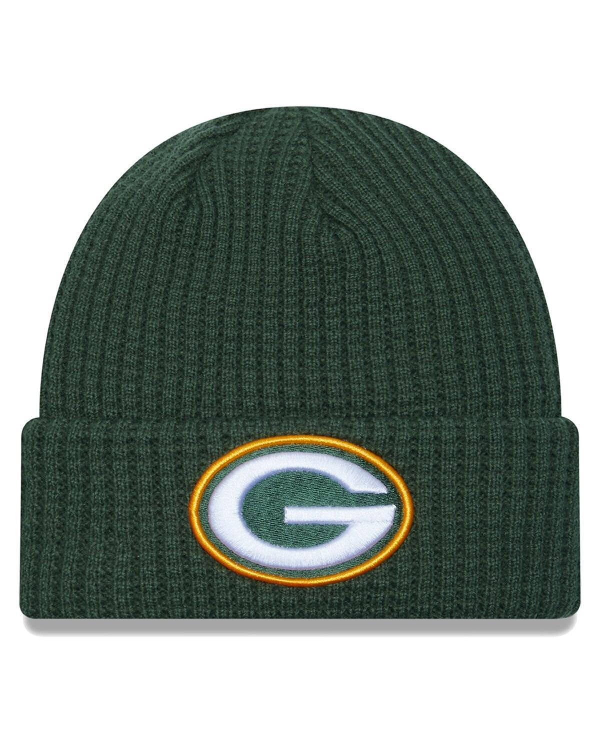 Mens New Era Green Green Bay Packers Prime Cuffed Knit Hat Product Image