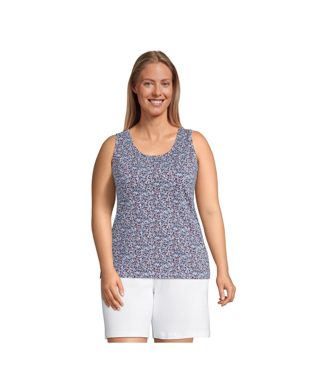 Lands End Womens Tall Cotton Tank Top Product Image