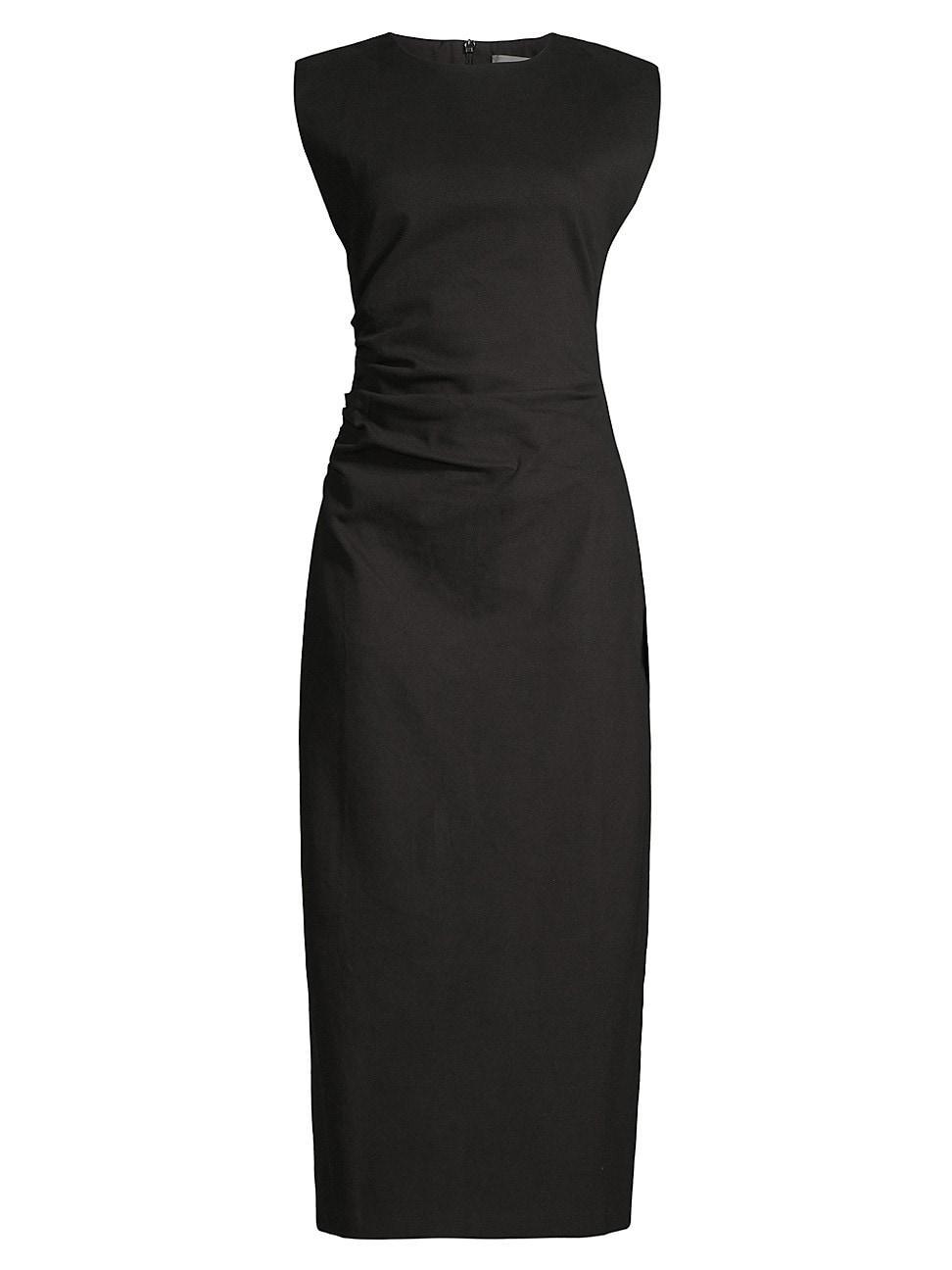 Womens Iman Sleeveless Cotton-Blend Midi-Dress Product Image