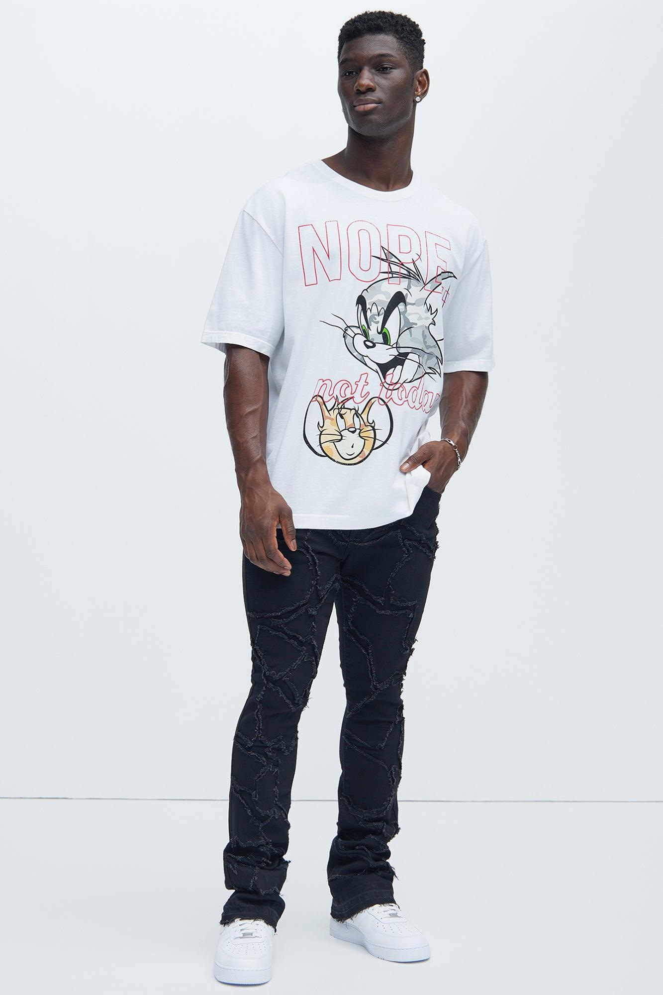 Tom And Jerry Nope Not Today Short Sleeve Tee - White Product Image