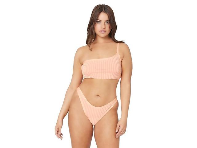 L*Space Two Tone Rib Foley Bottom Bitsy (Tangy/Bougainvillea) Women's Swimwear Product Image