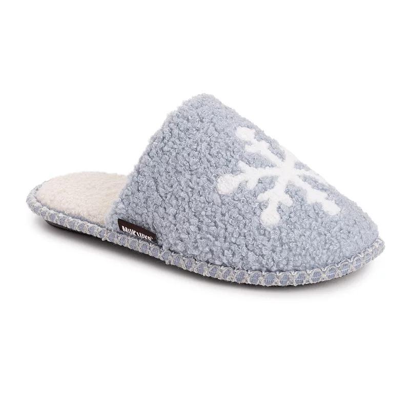 MUK LUK Novelty Womens Scuff Slippers White 2 Product Image