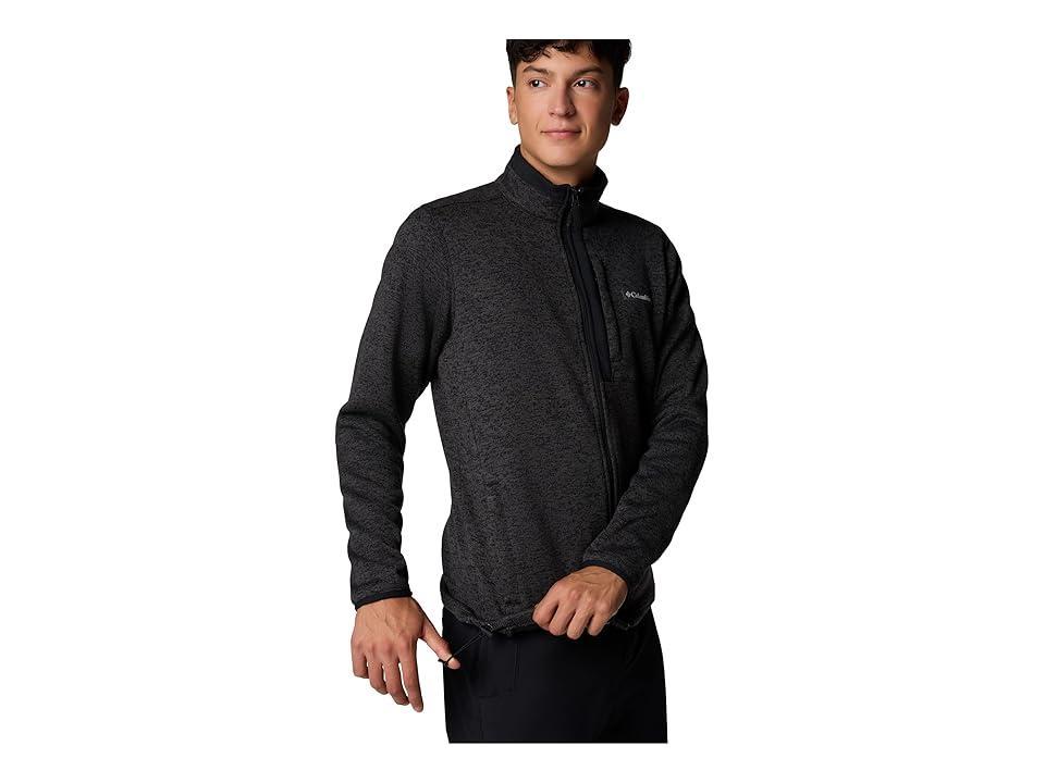 Columbia Sweater Weather Full Zip (Black Heather 2) Men's Clothing Product Image