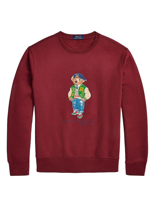 Mens Varsity Polo Bear Fleece Sweatshirt Product Image