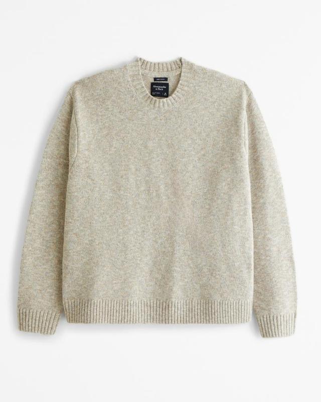 Oversized Marled Crew Sweater Product Image