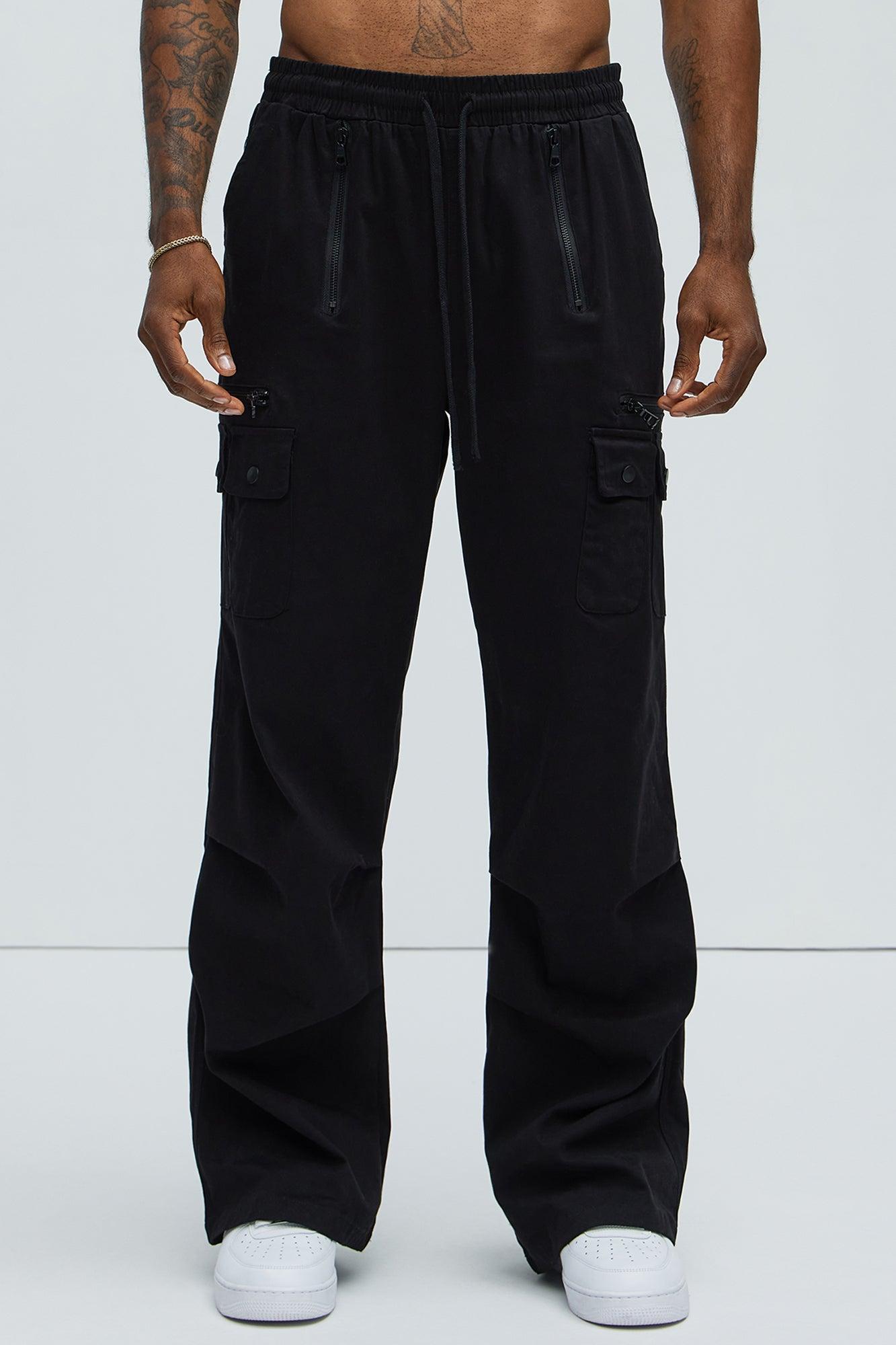 Can't Get Enough Slim Flared Utility Pants - Black Product Image