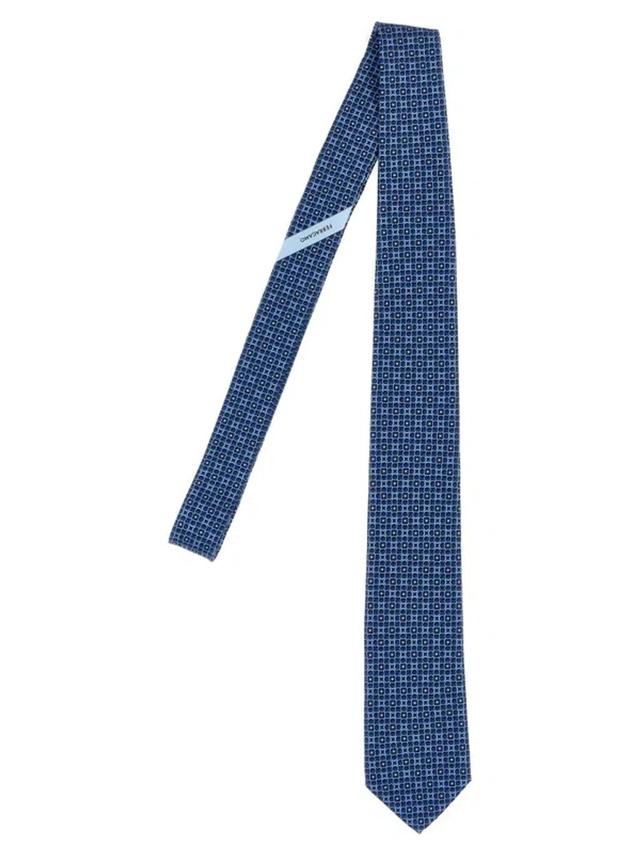 FERRAGAMO Blue Printed Tie Product Image