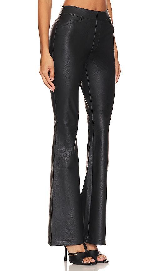 Womens Stretch Faux Leather Flare Pants Product Image