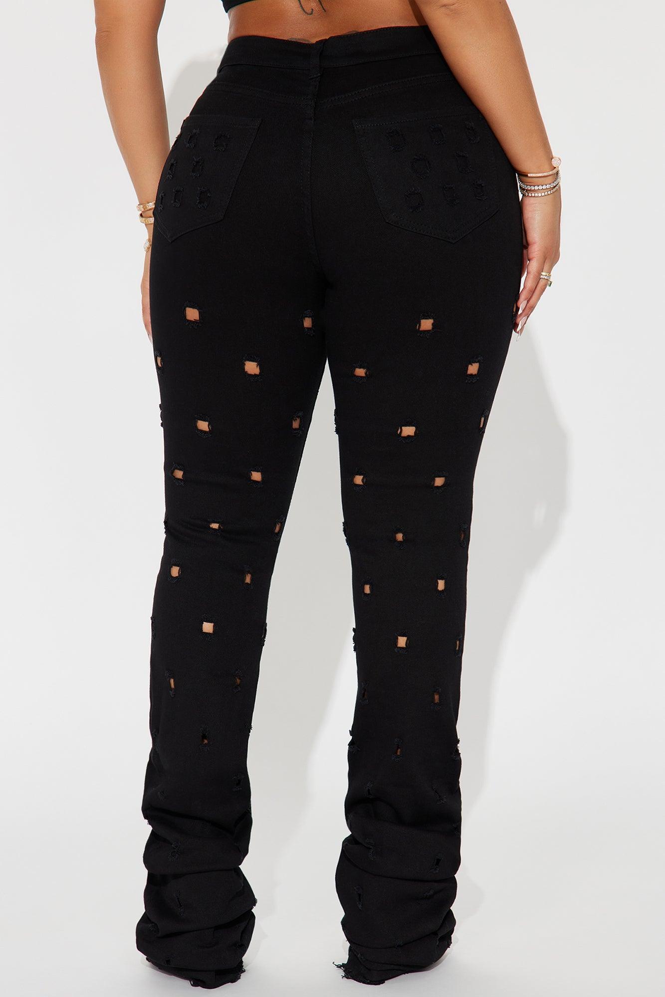 Tinctured Love Stacked Pant - Black Product Image