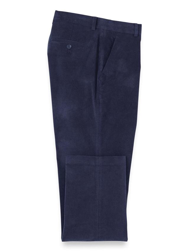 Cotton Stretch Corduroy Pants - Blue Product Image