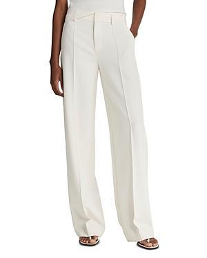 Womens Crepe Pintuck Wide-Leg Pants Product Image