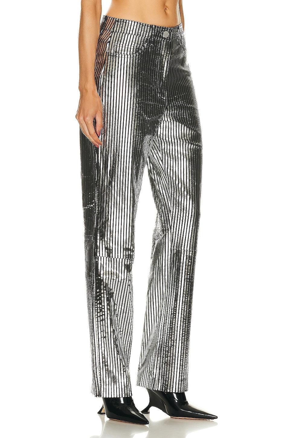 Striped Leather Pants Product Image