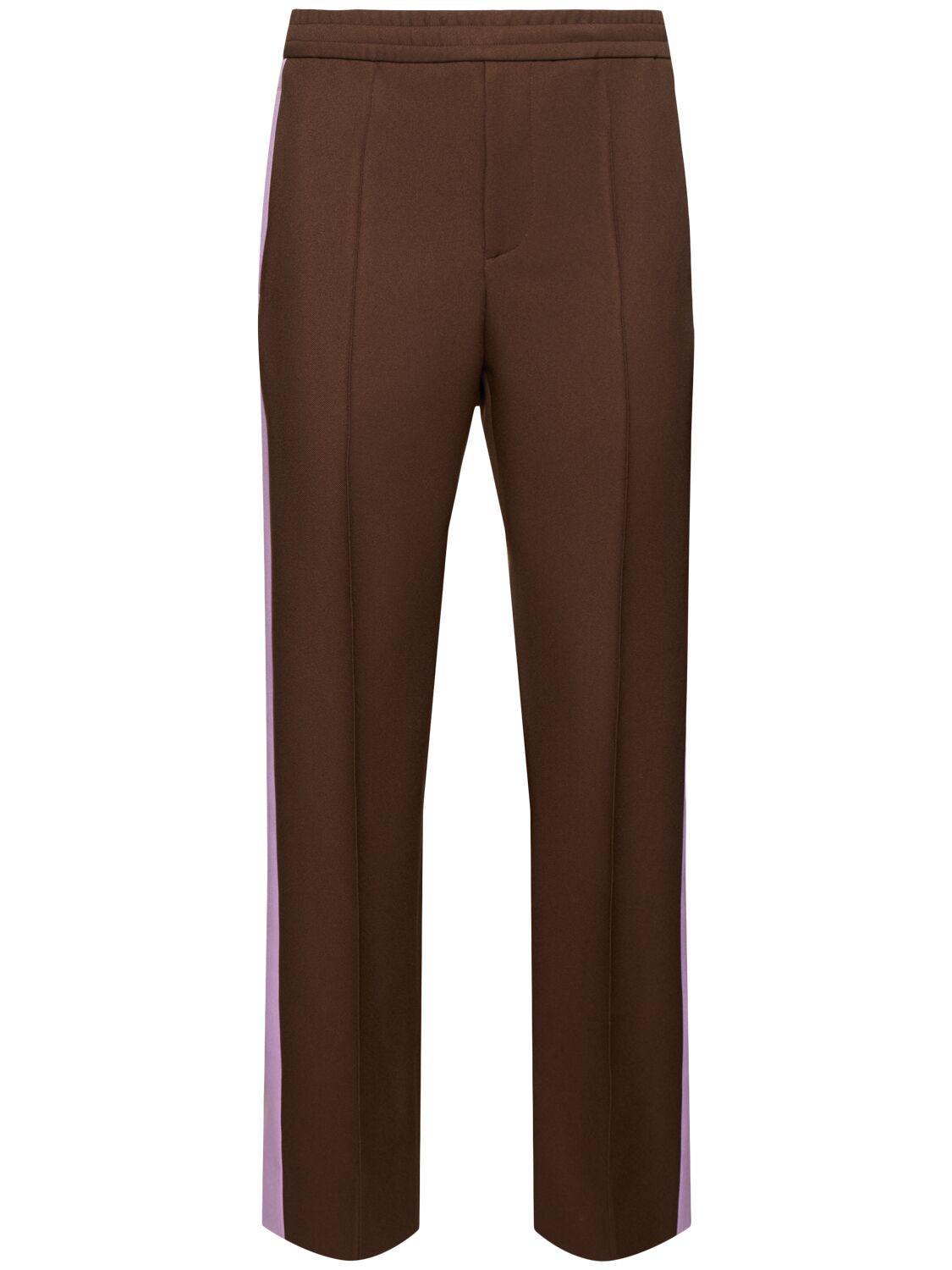 GUCCI Drawstring Fluid Drill Tech Pants In Brown Product Image