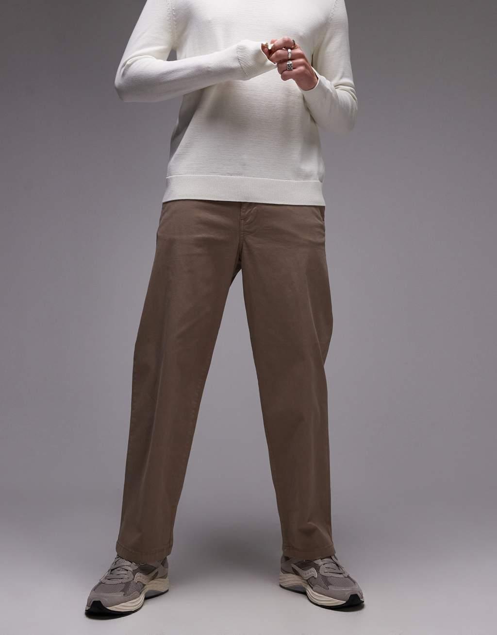 Selected Homme loose fit chino pants in beige product image