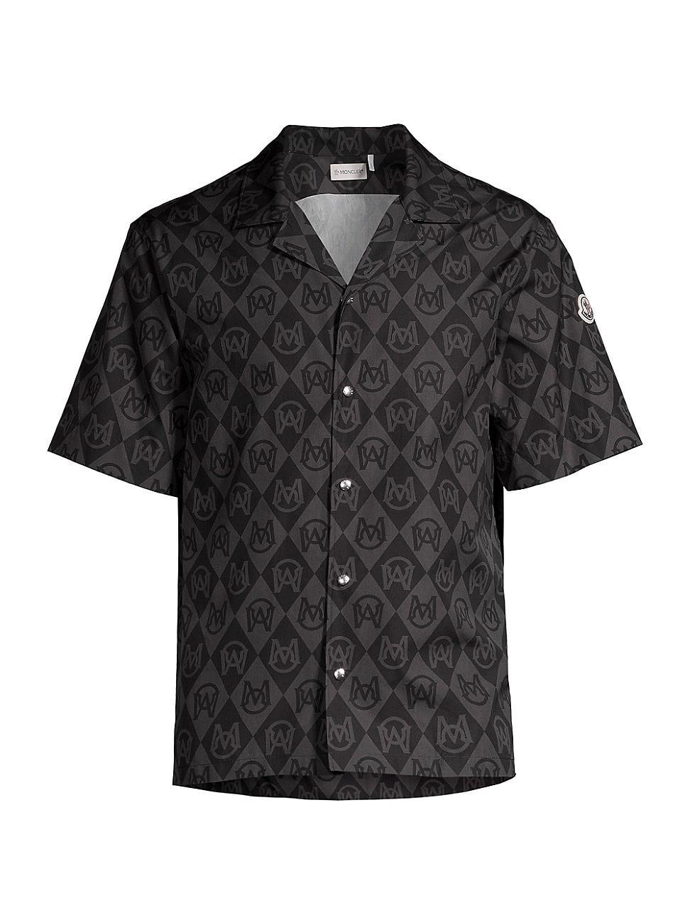 Mens Moncler Man Logo Print Camp Shirt Product Image