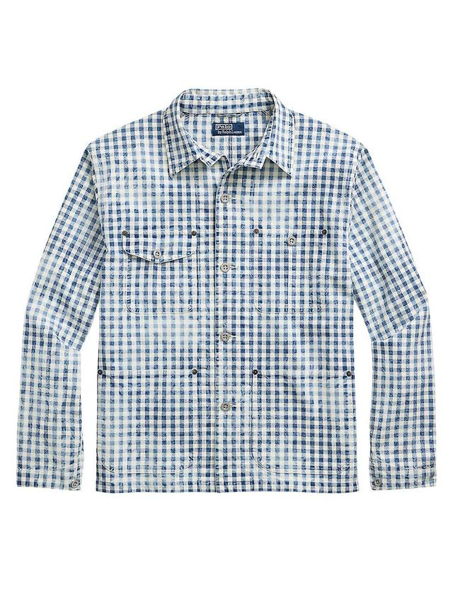 Mens Checkered Cotton Overshirt Product Image